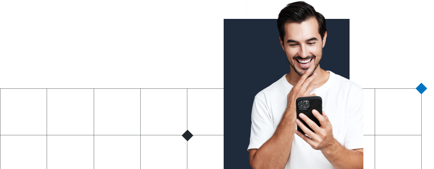 Homeowner reading window replacement information on a phone